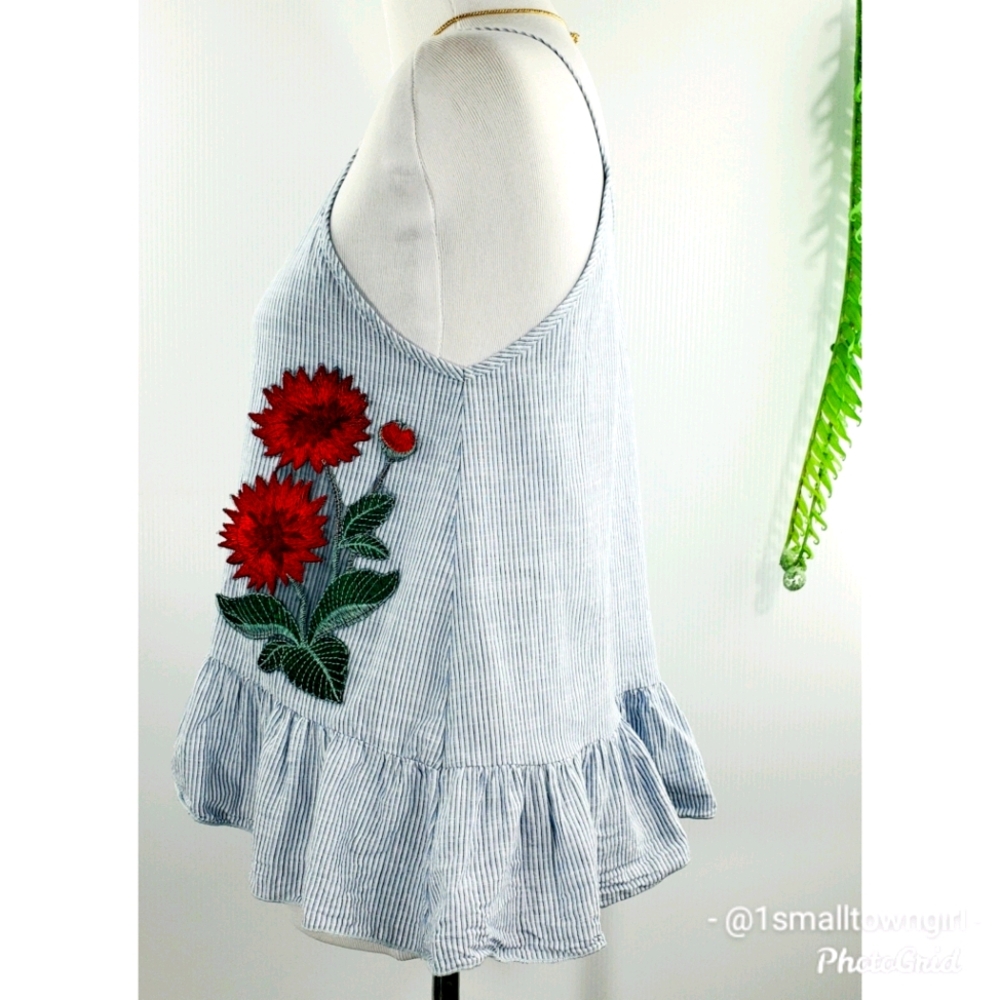 Twinkle ruffle bottom swing top S blue/white - Picture 3 of 9